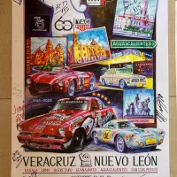 Lote 149 - Póster de la Edición 2023 de la Carrera Panamericana, firmado  por  Pilotos y Copilotos de la Carrera Panamericana 2023