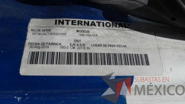 Lote 011 - International 7400 SBA 6X4, Año 2019 - Imagen 41