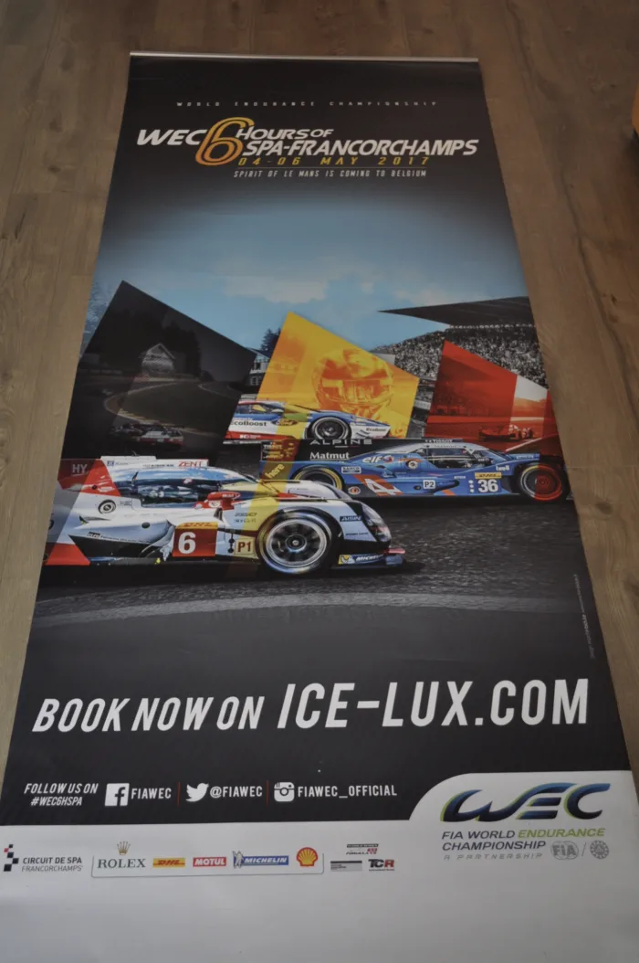 Lote 089 - Banner publicitario : Les 6 Heures de Spa - Francorchamps