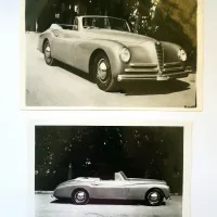 Lote 009 - Alfa Romeo 2,5L Sport Pininfarina Cabriolet, 1950. Foto B/N de André Bruneaux, 13x18cm y 12 x 16cm - Imagen 5