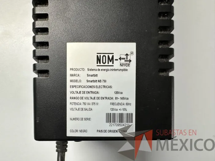 Lote 072 - Smartbitt Smart Interactive NB750 SBNB750 750VA - Imagen 7