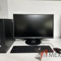 Lote 112 - Computadora de Escritorio de Alto Rendimiento marca HP EliteDesk 705 G3 SFF con 16 GB RAM, 500 GB Disco Duro y Monitor HP de 24" de alta resolución V244h