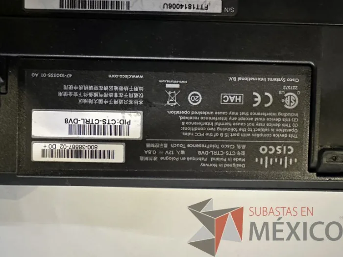 Lote 010 - Cisco TelePresence 8 Touch Screen CTS-CTRL-DVC8 - Imagen 3