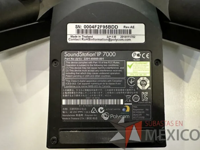 Lote 040 - 3 Equipos Polycom Sound Station IP 7000 - Imagen 5