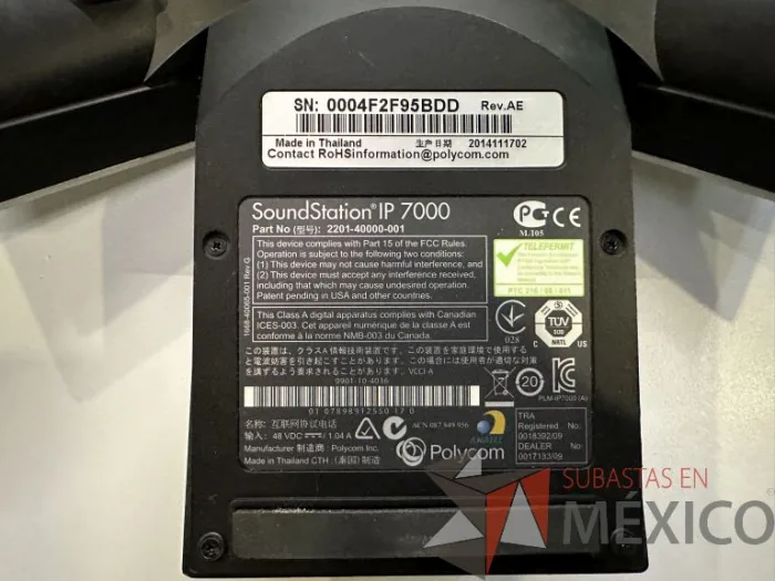 Lote 040 - 3 Equipos Polycom Sound Station IP 7000 - Imagen 7