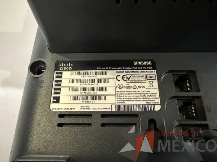 Lote 016 - 2 CISCO IP PHONE.  Modelo: SPA-509G - Imagen 9