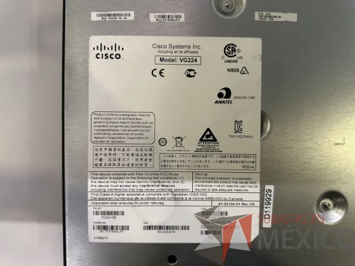 Lote 020 - 4 Cisco VG224 Voice Gateway - Imagen 6