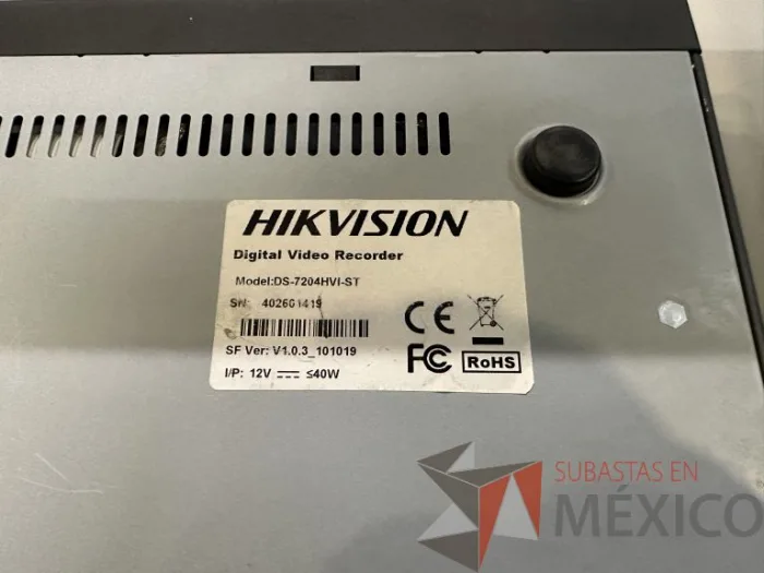 Lote 025 - Digital Video Recorder.  Modelo: DS-7204HVI-ST. Marca: HIKVISION - Imagen 9
