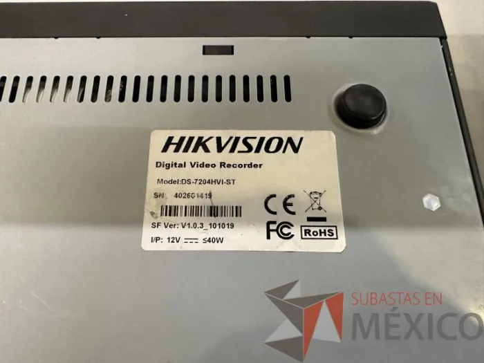 Lote 025 - Digital Video Recorder.  Modelo: DS-7204HVI-ST. Marca: HIKVISION - Imagen 10
