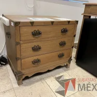 Lote 015 - Gabinete con 3 cajones de madera de encino americano - Imagen 4