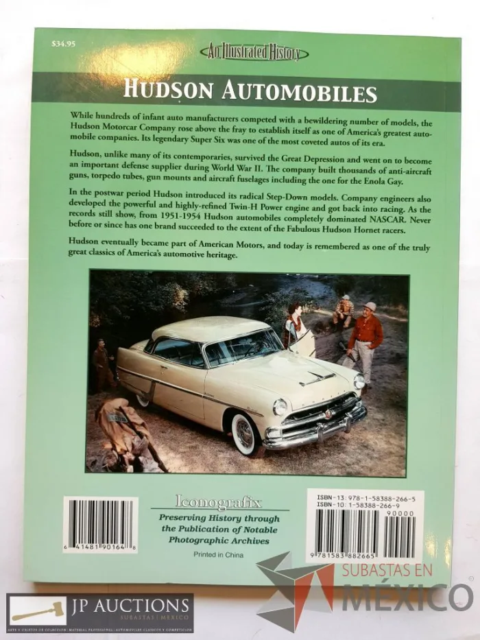 Lote 121 - Lote de 2 libros : HUDSON AUTOMOBILES. A Illustrated History, Autor Patrick R. Foster, Ed. Iconografix, 126 paginas.  THE HISTORY OF HUDSON por Don Butler, MBI Publishing, 1992, pasta dura, 336 paginas - Imagen 4