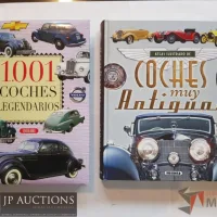 Lote 061 - Lote de 2 libros: Atlas ilustrado de Coches muy antiguos. Ed Susaeta, 218 paginas.,  1001 coches legendarios. Ed. Servilibro,199 págs.)