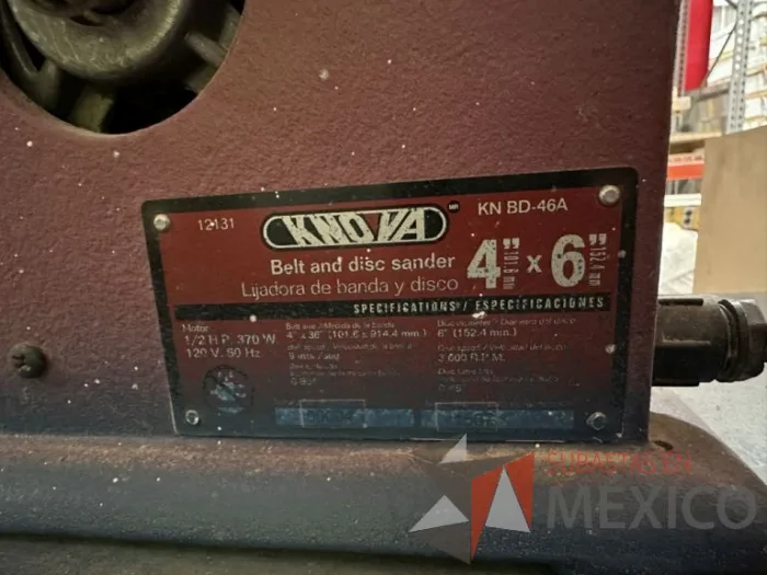 Lote 020 - Lijadora de banda y disco KNO VA, Marca: KN BD-46A - Imagen 10