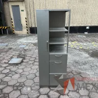 Lote 009 - 2 Gabinetes altos de 1 puerta, 3 cajones y 1 entrepaño