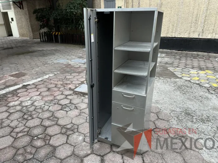 Lote 009 - 2 Gabinetes altos de 1 puerta, 3 cajones y 1 entrepaño - Imagen 5