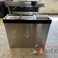 Lote 019 - Contenedor de basura con separación para 3 tipos de residuos - Imagen 3