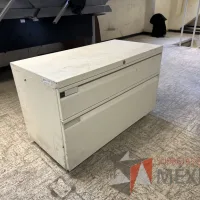 Lote 037 - 4 Archiveros horizontales de 2 cajones color blanco - Imagen 3
