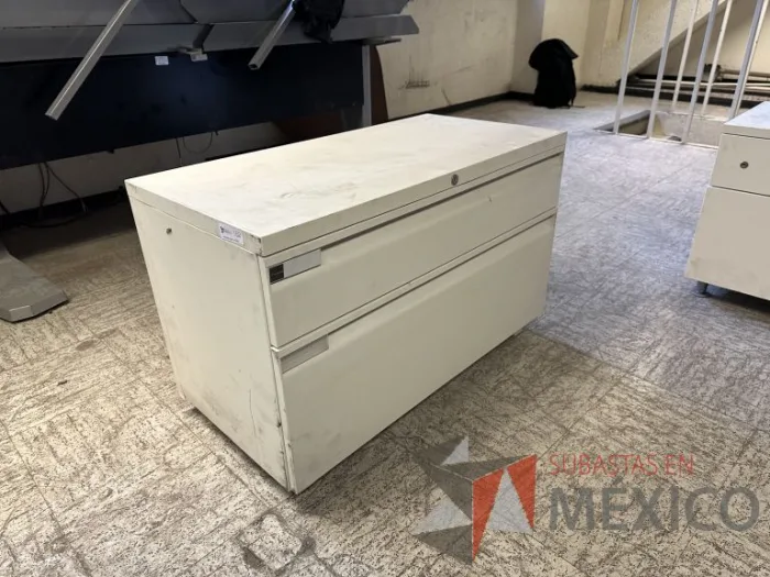Lote 037 - 4 Archiveros horizontales de 2 cajones color blanco - Imagen 3
