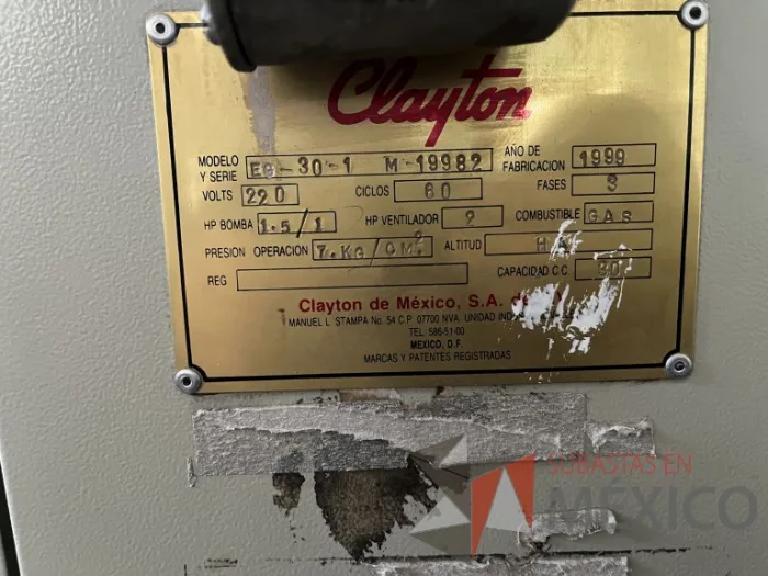Lote 004 - Calentador Calyton, Modelo: EG-30 M 19982 - Imagen 12