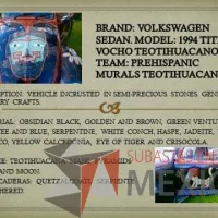 Lote 013 - Volkswagen Sedan 1994 “Vocho Teotihuacano” - Decorado con más de 19,800 Piedras Semipreciosas de Ocho tipos distintos, entre ellas Obsidiana, Jade y Venturina - Imagen 5