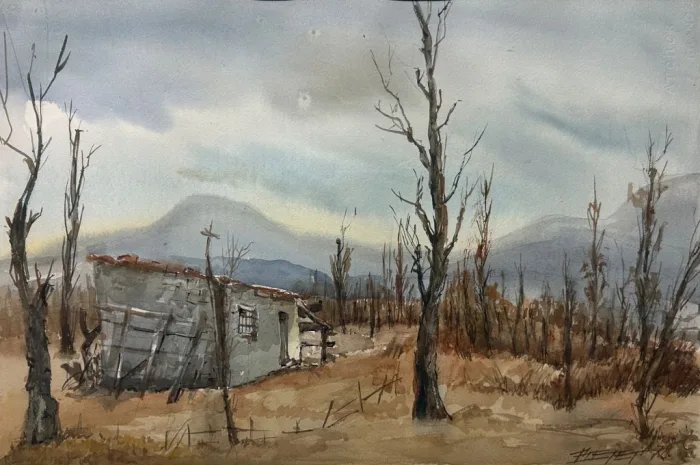 Lote 027 - Ignacio M. Beteta - Paisaje - Acuarela sobre papel - Imagen 3