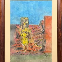 Lote 013 - Alfredo Zalce - Sin título - Acuarela y gouache sobre papel - Imagen 2
