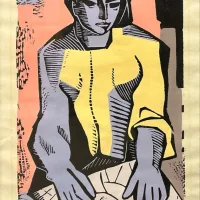 Lote 011 - Alfredo Zalce - Muchacha Dibujando - Xilografía 34/60