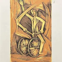 Lote 012 - Alfredo Zalce - Ciclista - Serigrafía P.A XXI
