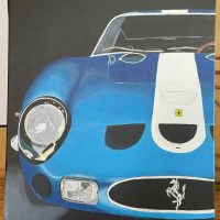 Lote 088 - Gabriel Balderas - Ferrarri 250 GTO - Acrílico sobre lienzo