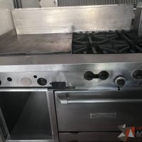 Lote 013 - Estufa 4 quemadores con horno 24" y plancha 24" (una pieza) US Range, Modelo: G.GF U Series - Imagen 4