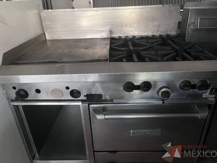 Lote 013 - Estufa 4 quemadores con horno 24" y plancha 24" (una pieza) US Range, Modelo: G.GF U Series - Imagen 4