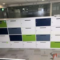 Lote 004 - Gabinete blanco con 20 puertas