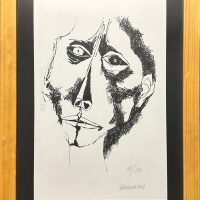 Lote 055 - Oswaldo Guayasamín - Coraje - Impresión digital de estereograma 3D sobre cartón - Imagen 2