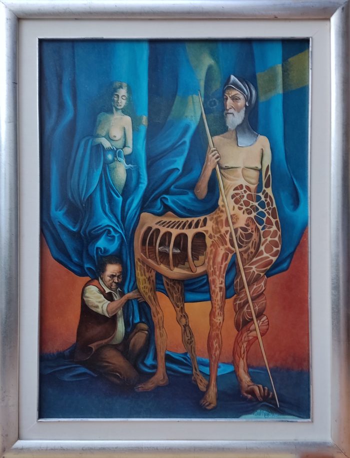 Lote 026 - Itzeel Reyes - Tres realidades, 2016 - Óleo sobre tela - Imagen 2