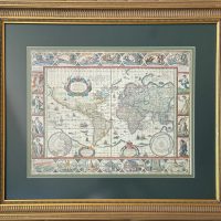 Lote 014 - Reproducción digital "Nova Totius Terrarum Orbis Geographica ac Hydrographica Tabula" enmarcada - Imagen 2